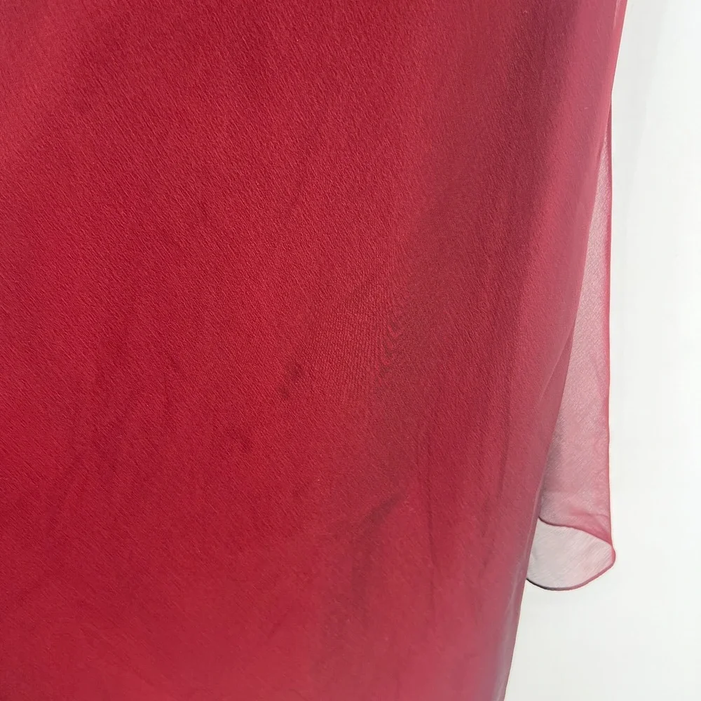 Vtg Betsy & Adam Y2K Prom Dress Women 6 Red Fairy 90s Empire Waist Maxi Ethereal